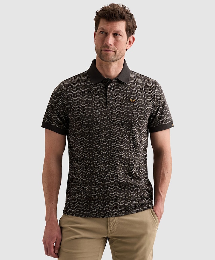 Heren polo blauw