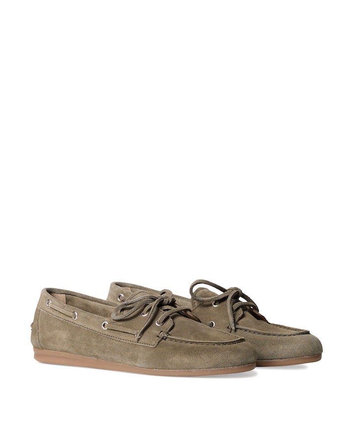 Boat loafer dames loafers groen