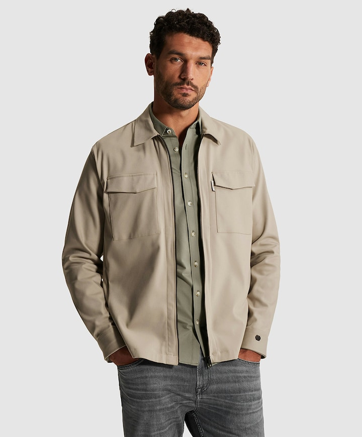 Heren overshirt grijs