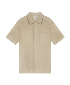 Overhemd korte mouw beige