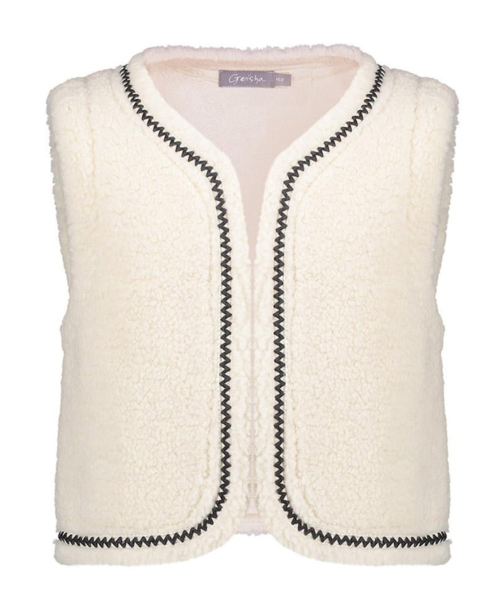 Meisjes gilet ecru