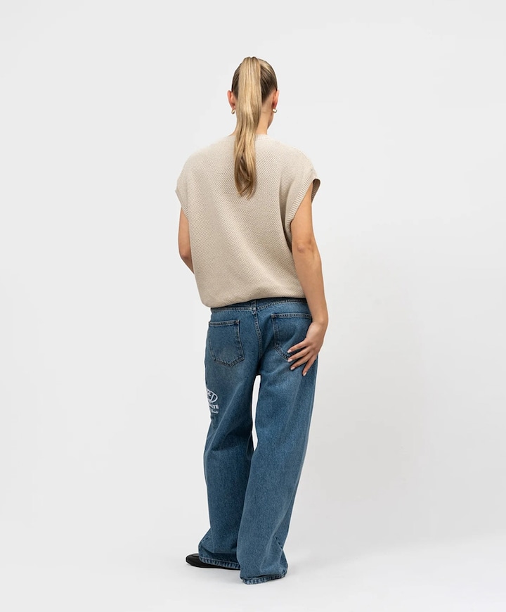 Uniseks singlet beige