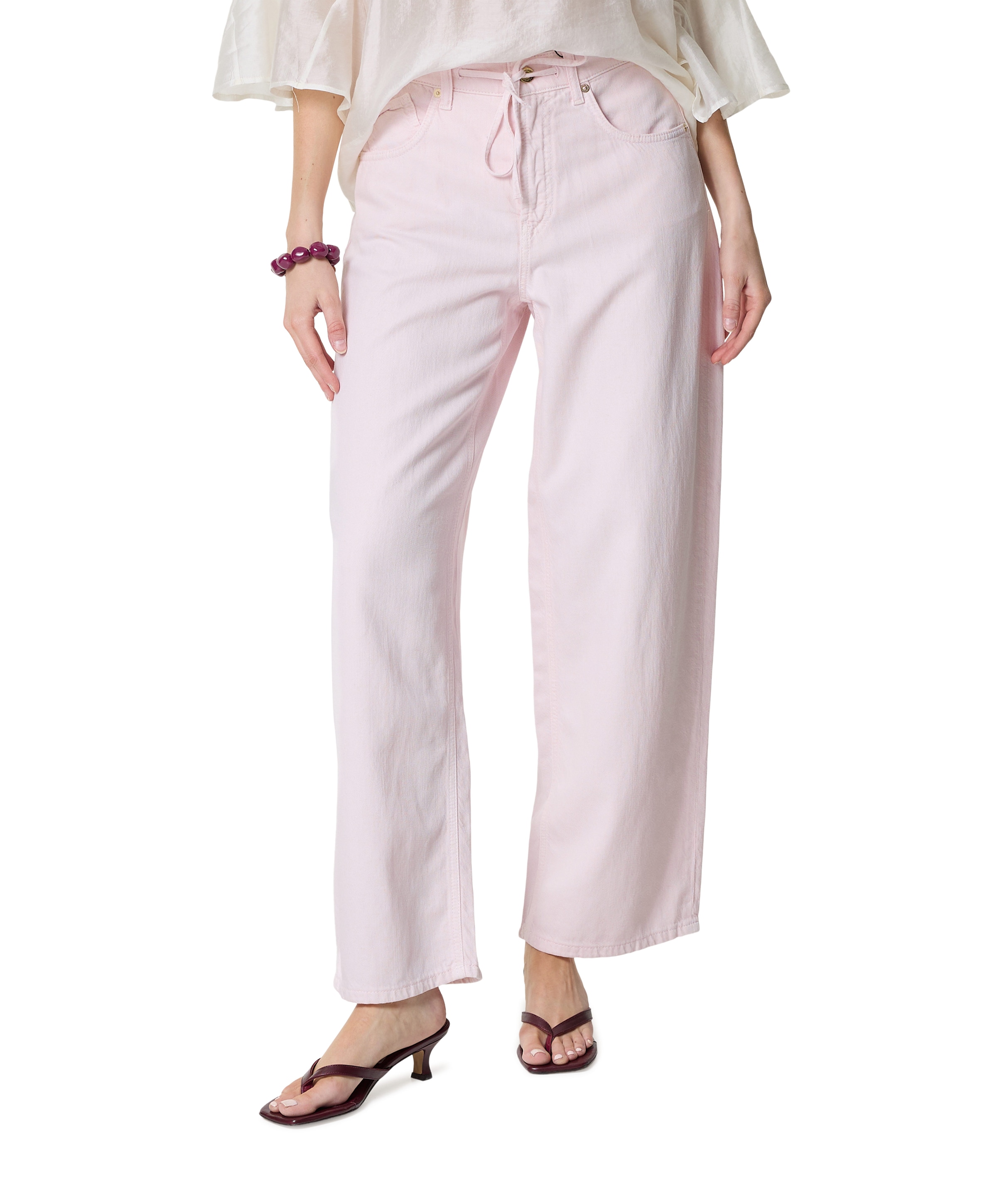 Baggy dames jeans roze