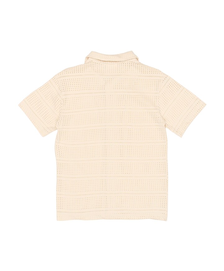 Jongens overhemd korte mouw ecru