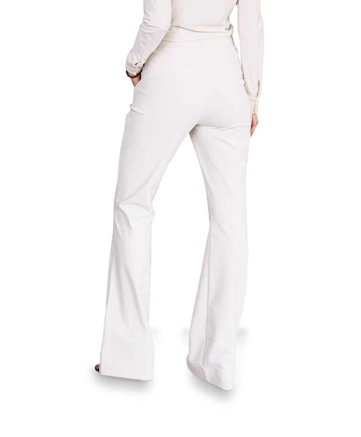 Flair LONG bonded trousers dames broek ecru