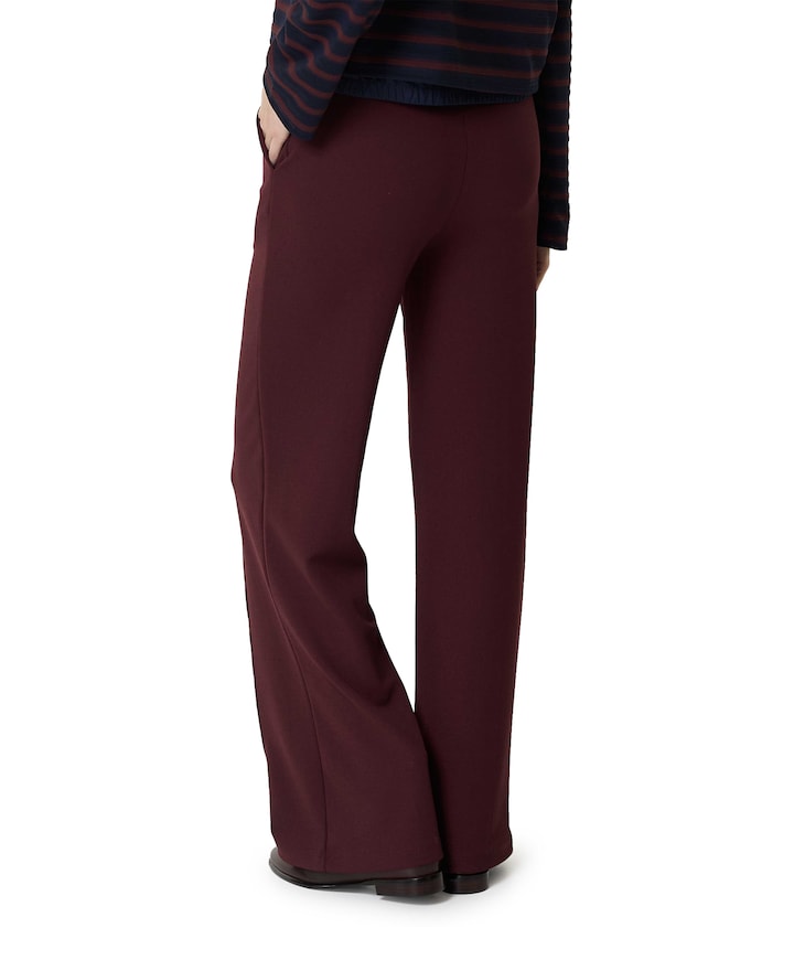 Wide leg dames broek bordeaux