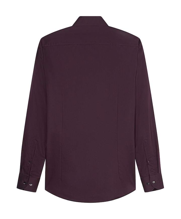 Heren overhemd extra lange mouw bordeaux