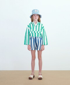 Stripes jongens korte broek blauw