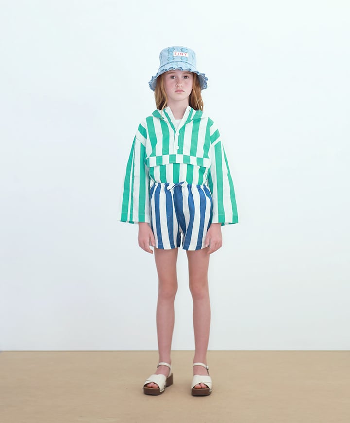 Stripes jongens korte broek blauw