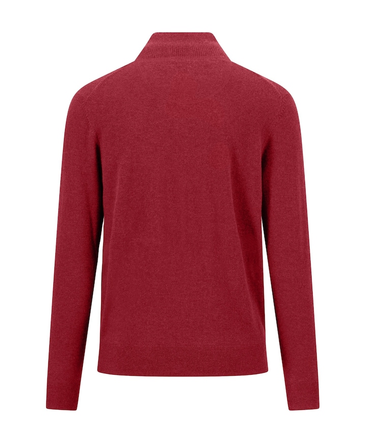 Heren trui met rits rood