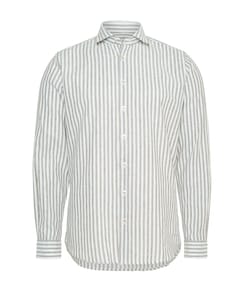 Heren overhemd lange mouw bruin