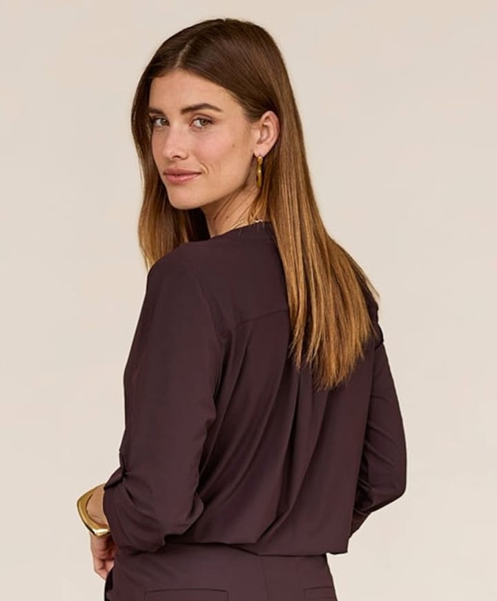 Dames blouse bruin