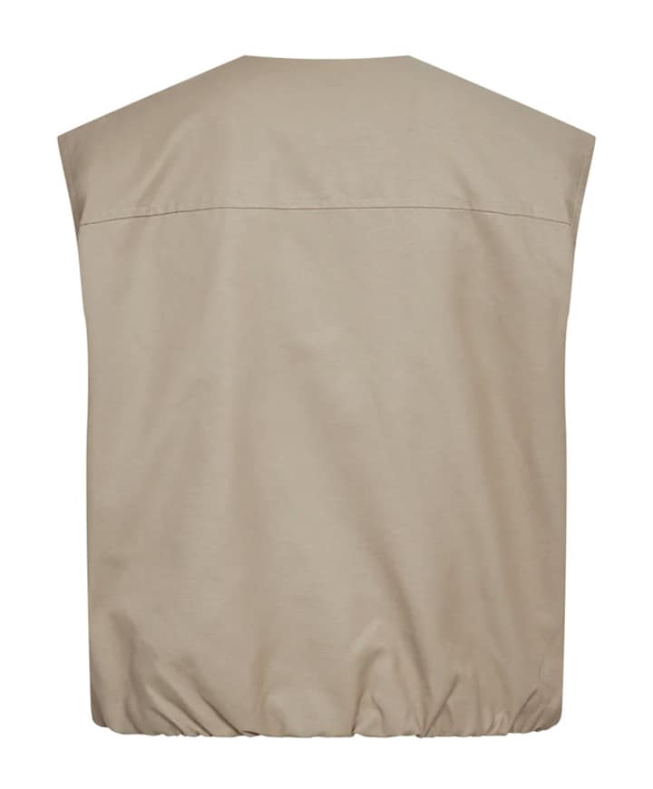Dames gilet beige