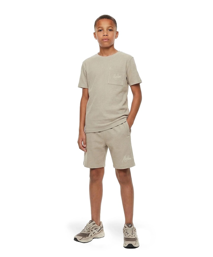 Waffle Shorts jongens korte broek ecru