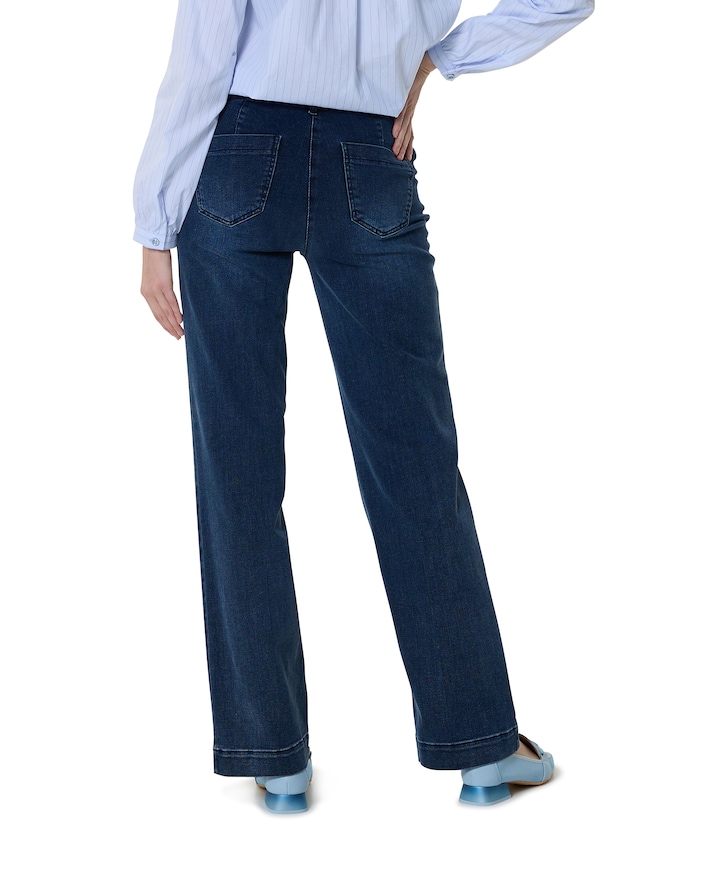 Jenny Wide dames jeans blauw