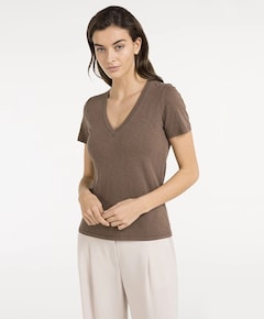Dames T-shirt bruin
