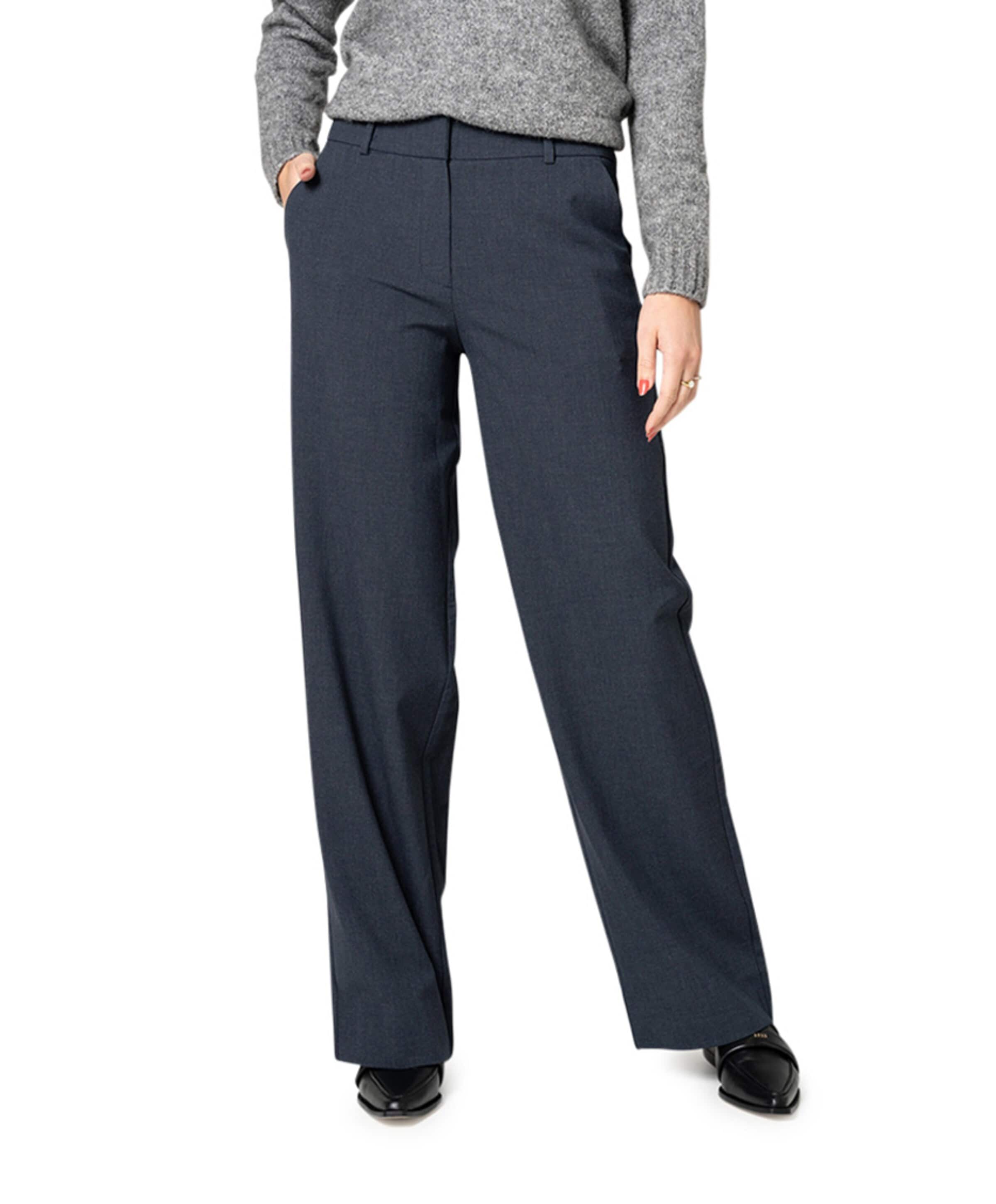 DENA 285 BLUE GREY MELANGE dames broek blauw