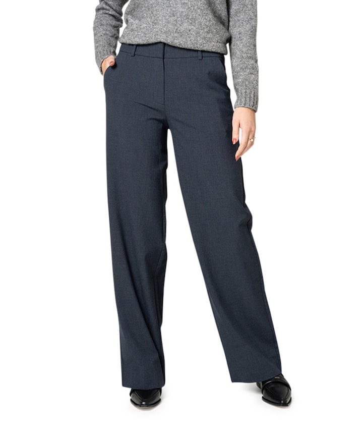 DENA 285 BLUE GREY MELANGE dames broek blauw