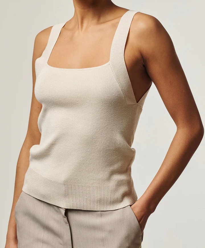 Dames top ecru