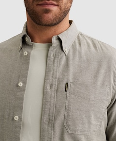 Heren overhemd lange mouw groen