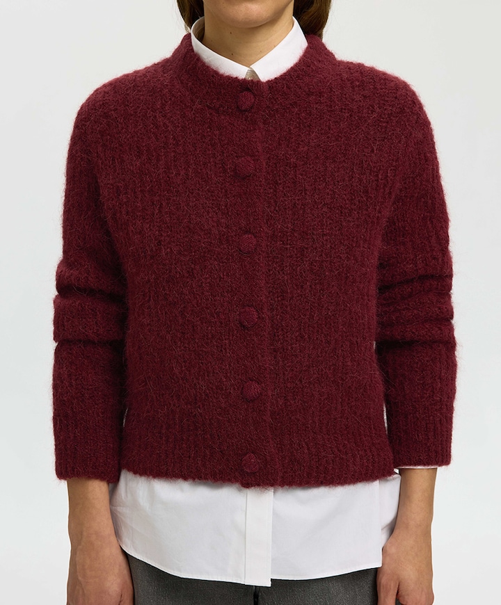 Dames vest bordeaux