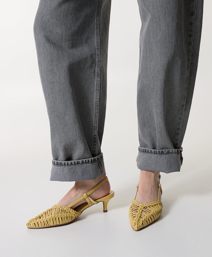 dames slingbacks geel