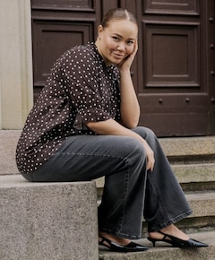 Dames blouse bruin