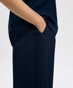 SLFLEONORE HW WIDE PANT B dames broek blauw