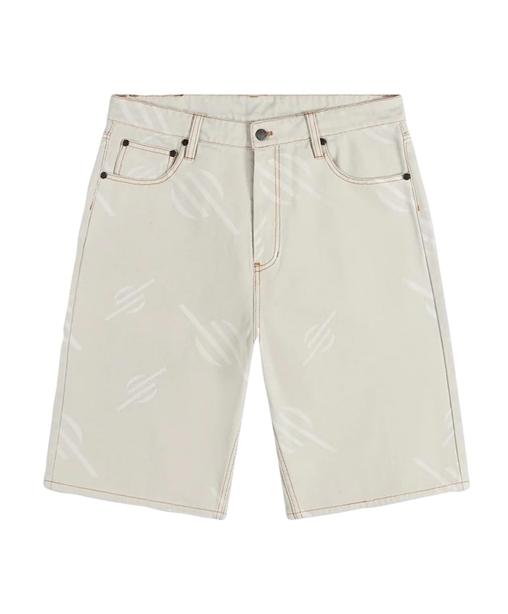 Monogram Canvas Shorts heren korte broek beige