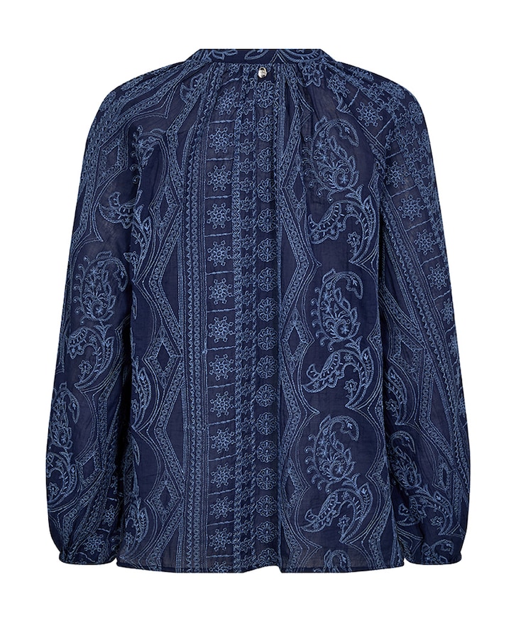 Dames blouse blauw