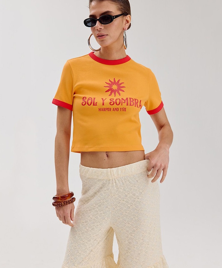 Dames T-shirt oranje