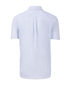 Heren overhemd korte mouw blauw