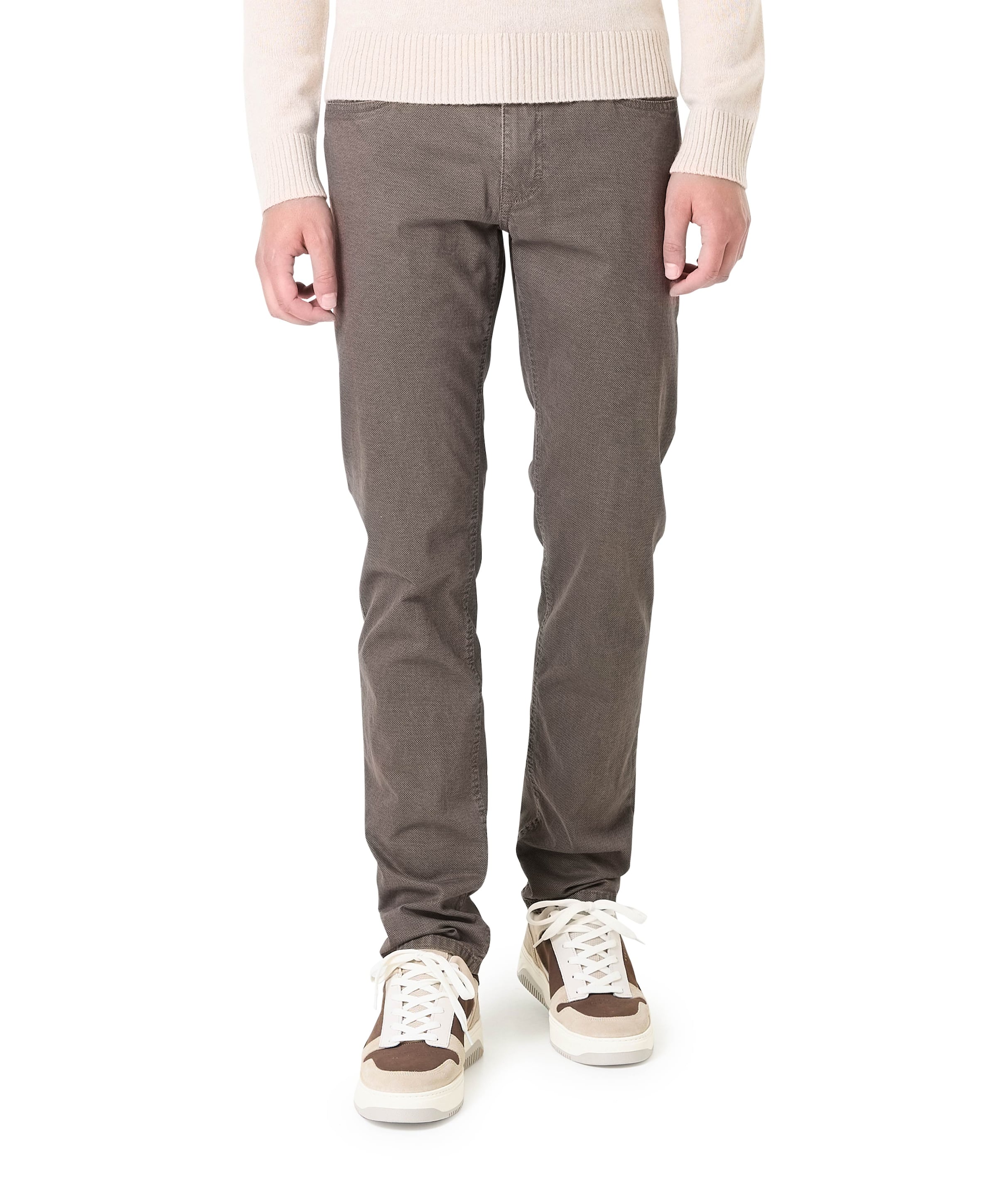 5-Pocket Modern Fit heren broek bruin