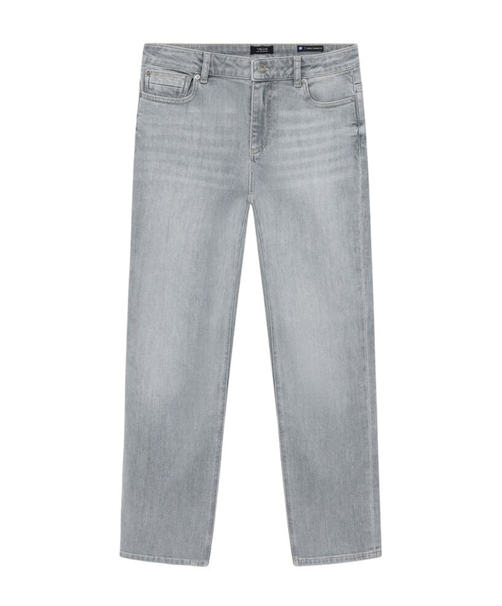 Straight Wide Fit Jeans jongens jeans grijs