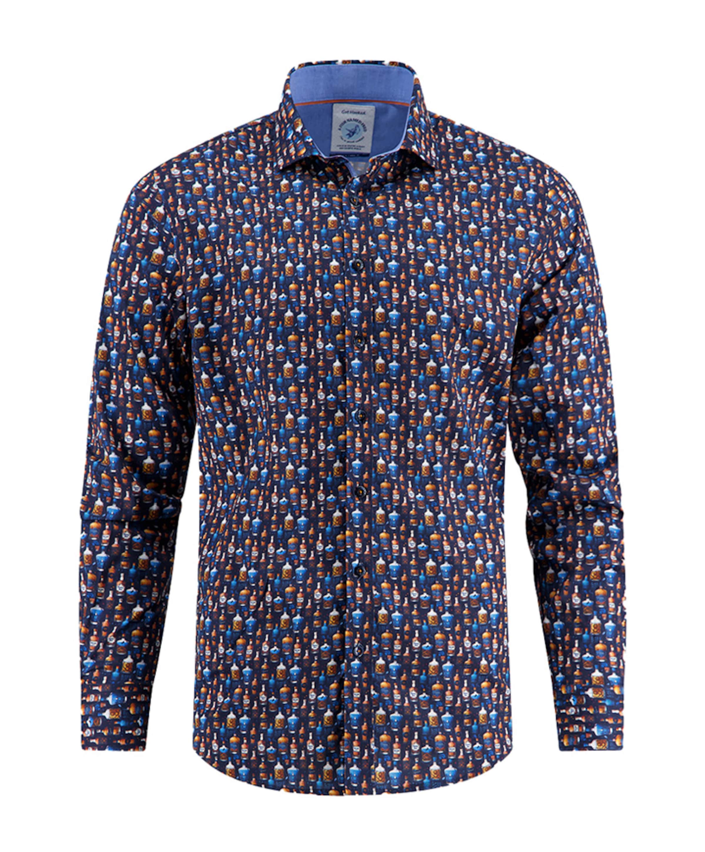 Overhemd lange mouw blauw