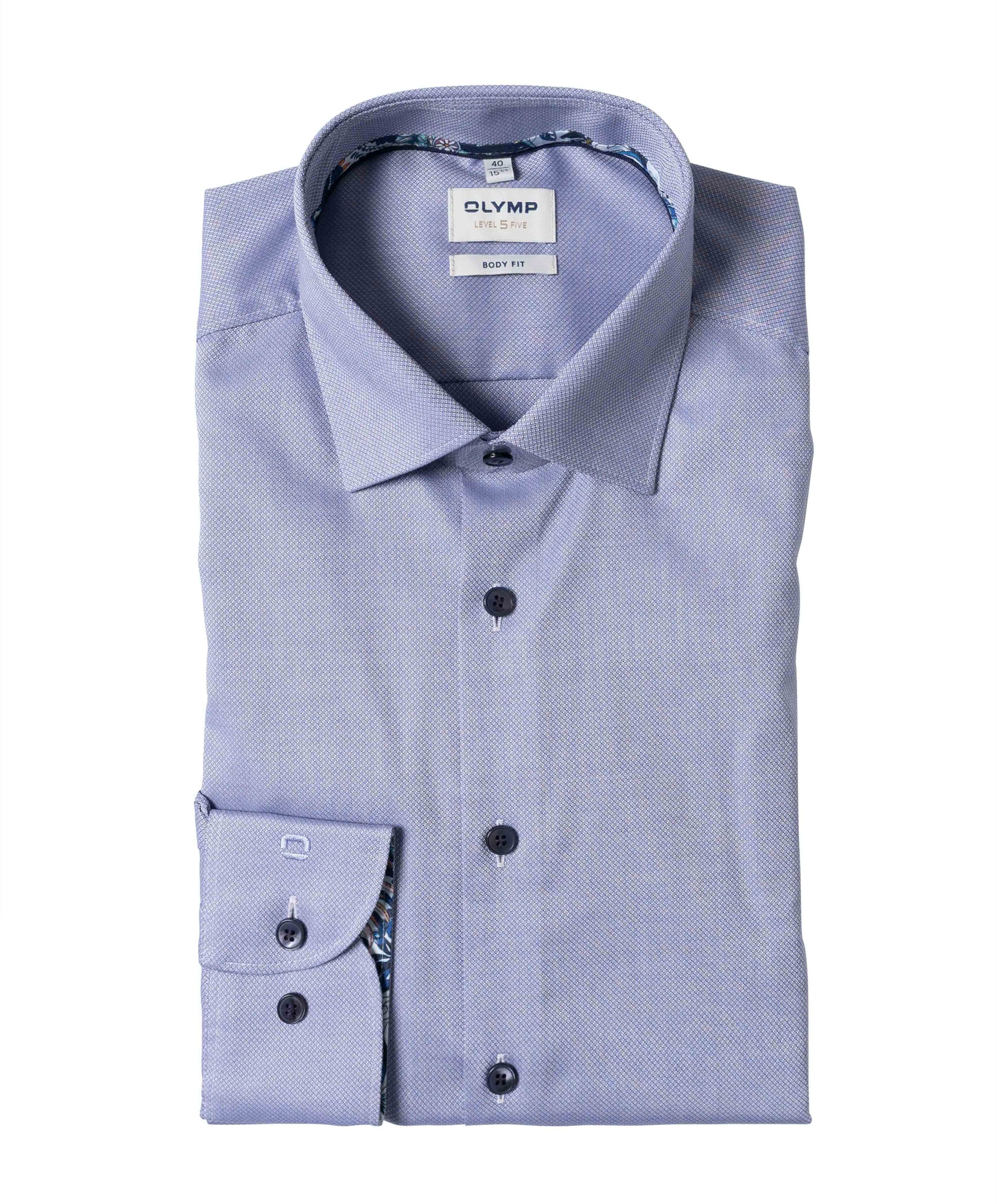 Overhemd lange mouw paars