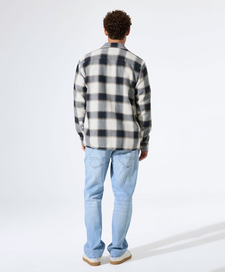 Heren overshirt blauw