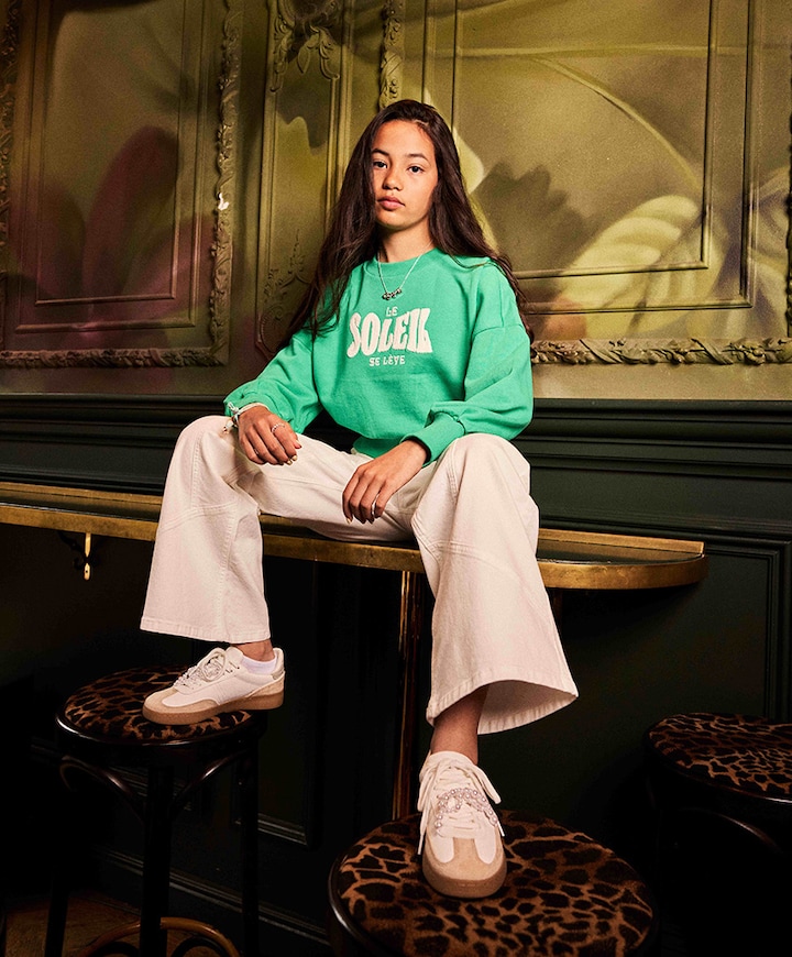 Meisjes sweater groen