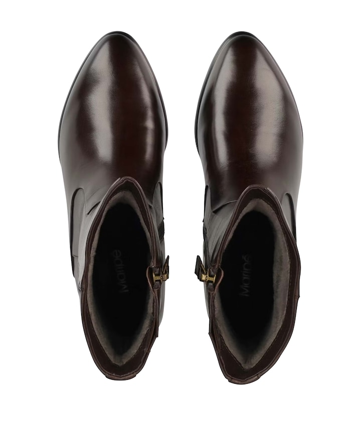 F2399 dames enkellaarzen bruin