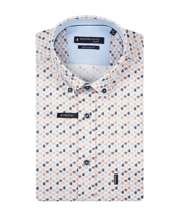 Heren overhemd lange mouw rood