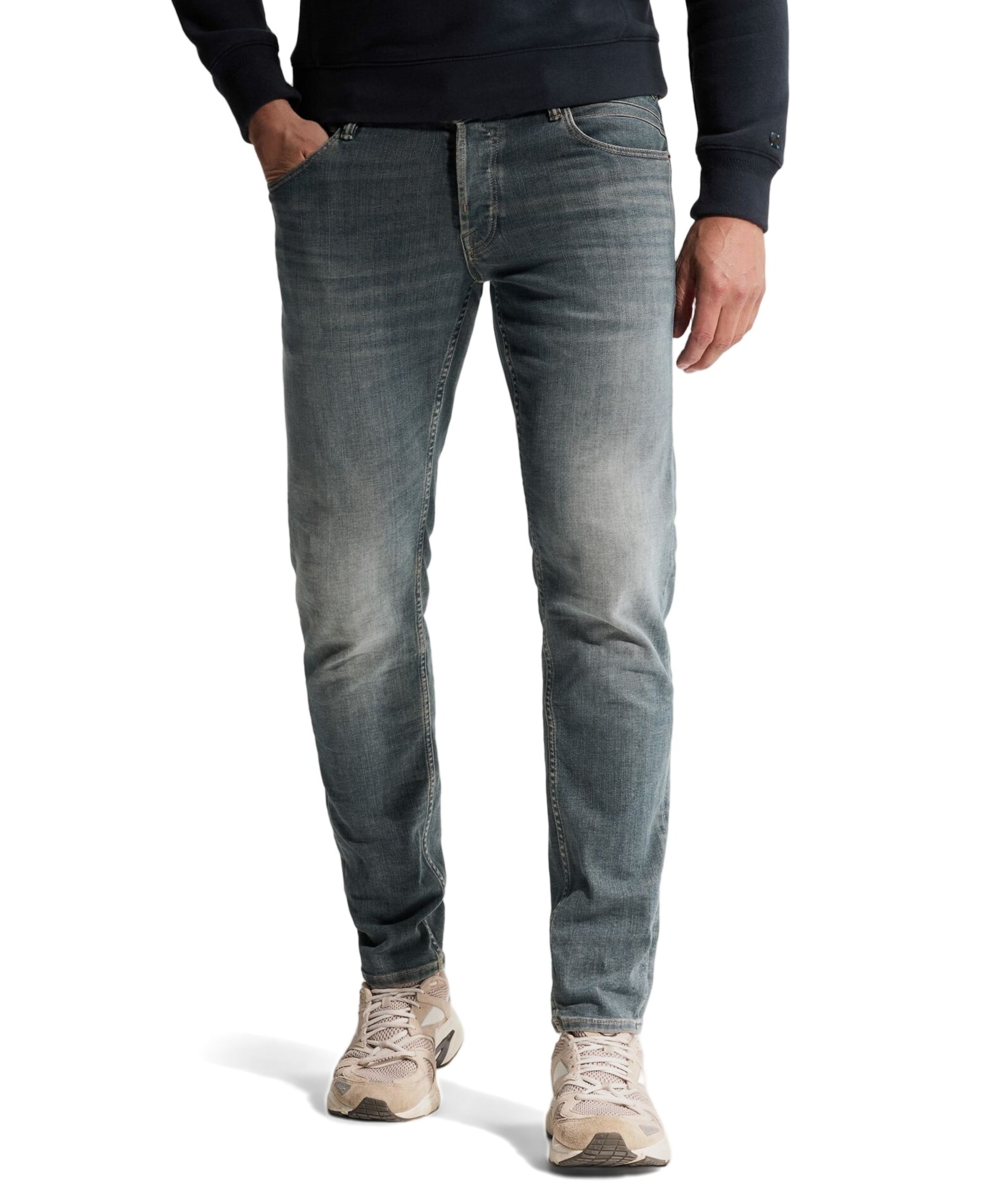 SHIFTBACK TAPERED NIGHT COAL BLACK heren jeans groen