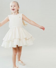 Meisjes jurk ecru