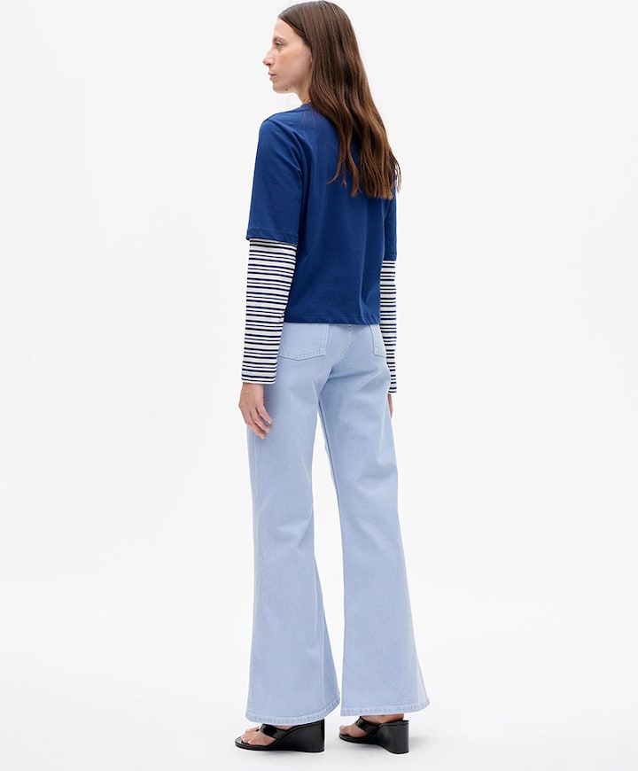 Dames longsleeve blauw