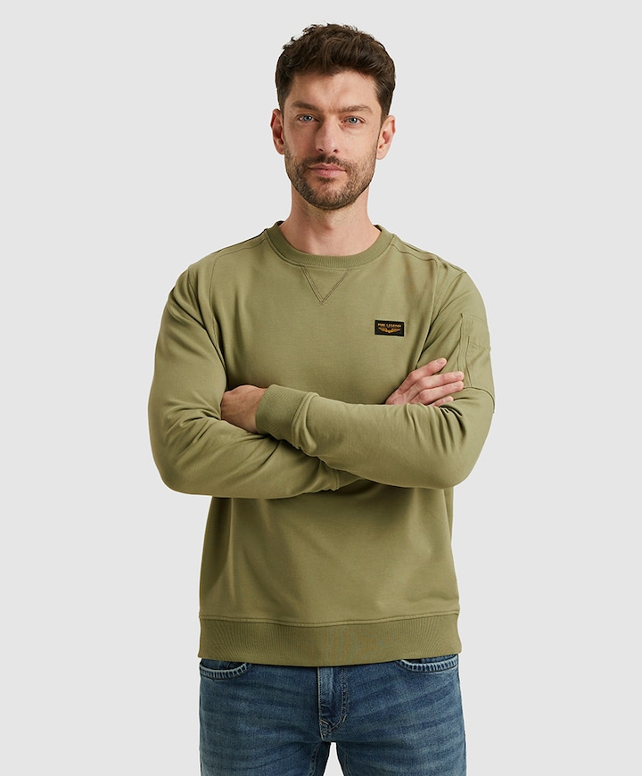 Heren longsleeve groen