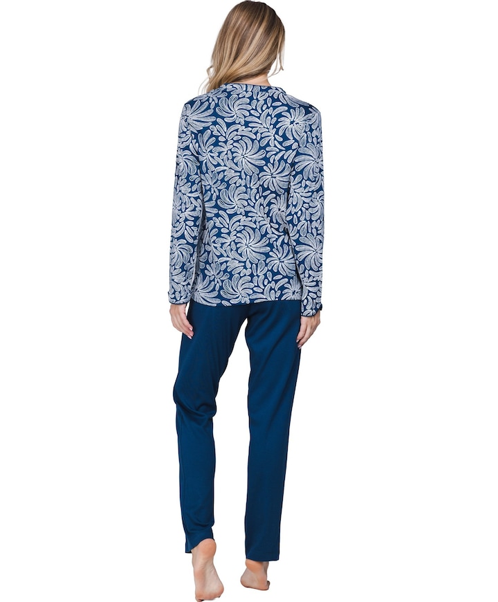 Dames pyjamaset blauw