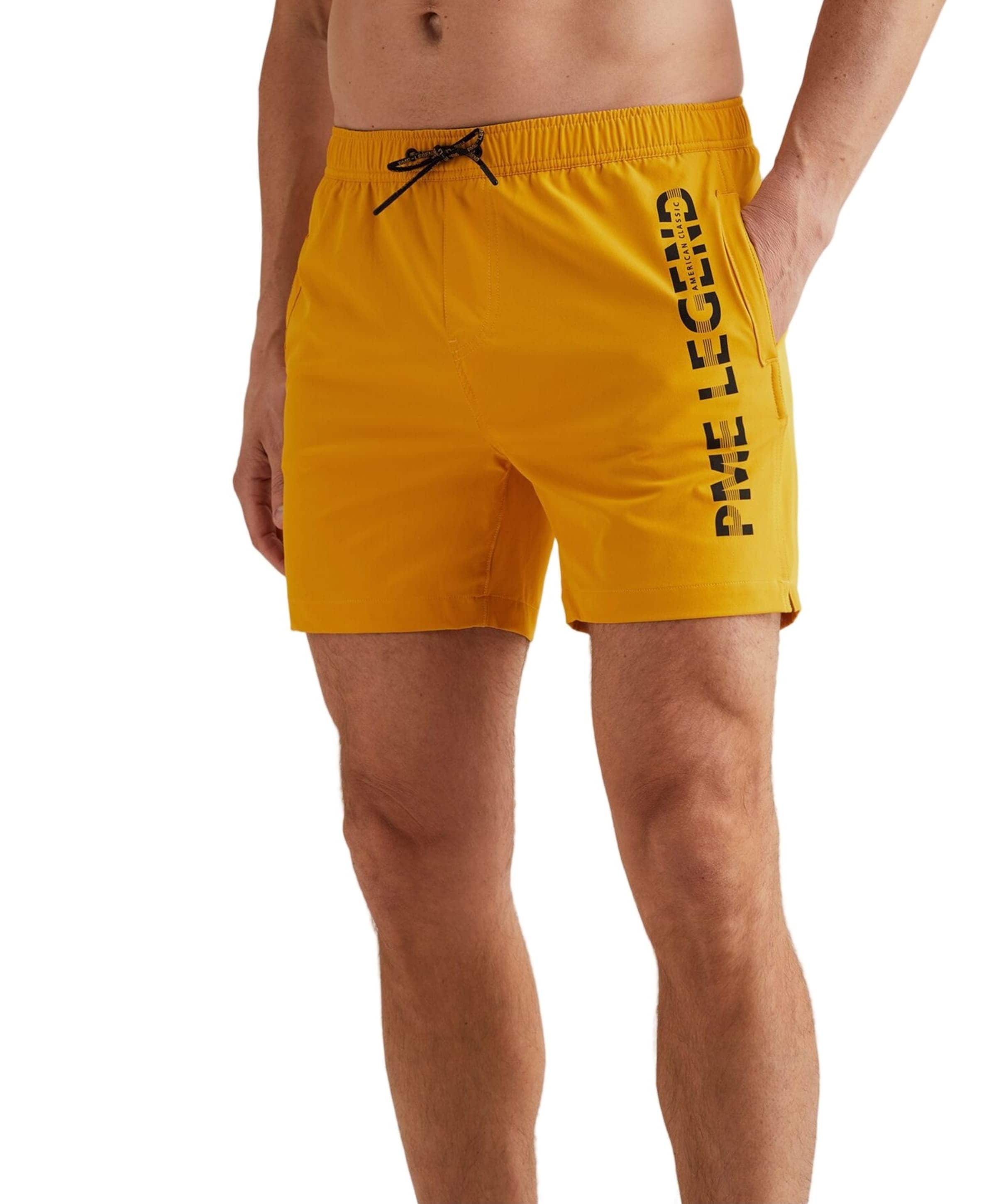 AIRFRAME SWIMSHORTS BIG LOGO PRINT heren zwembroek geel