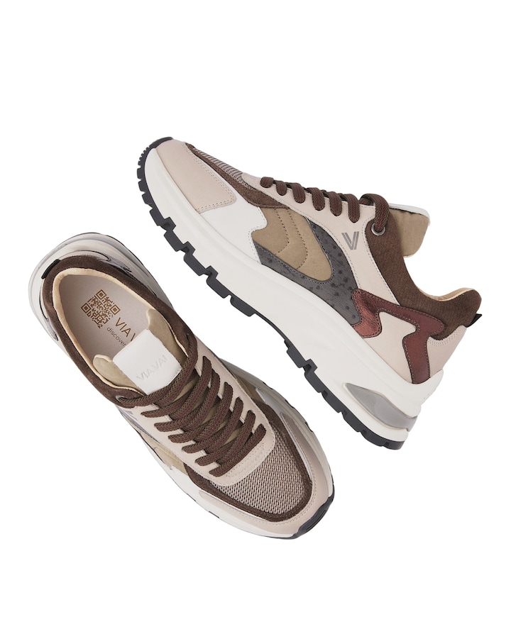 Liz Leighton dames sneakers beige