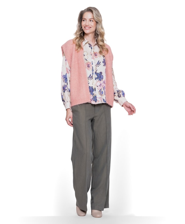 Pants fancy waistband dames broek groen