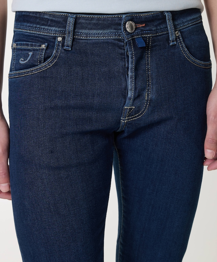 Nick Super Slim 5 pkt heren jeans blauw
