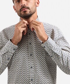 Heren overhemd lange mouw wit